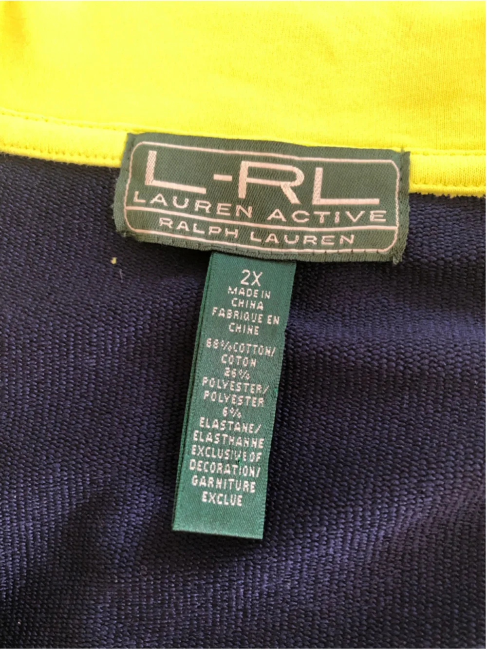 L-RL Lauren Active Ralph Lauren Size 2X Colorblock Track Jacket Preppy Y2K Sport